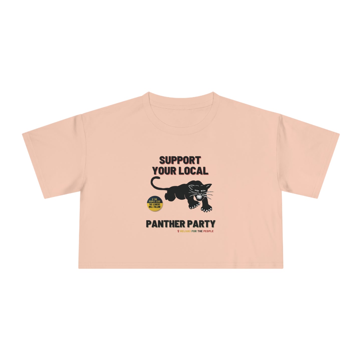 (Made in Australia) Support Your Local Panther Party Crop-Heliaki