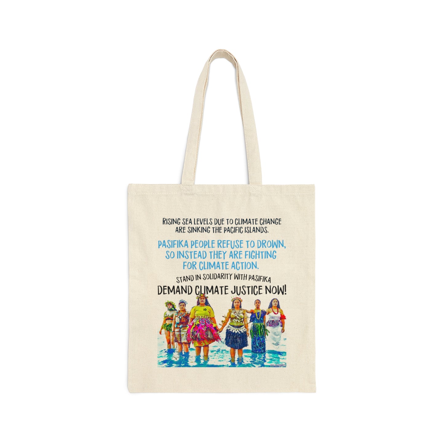 The Pacific is Sinking! Climate Justice Canvas Tote