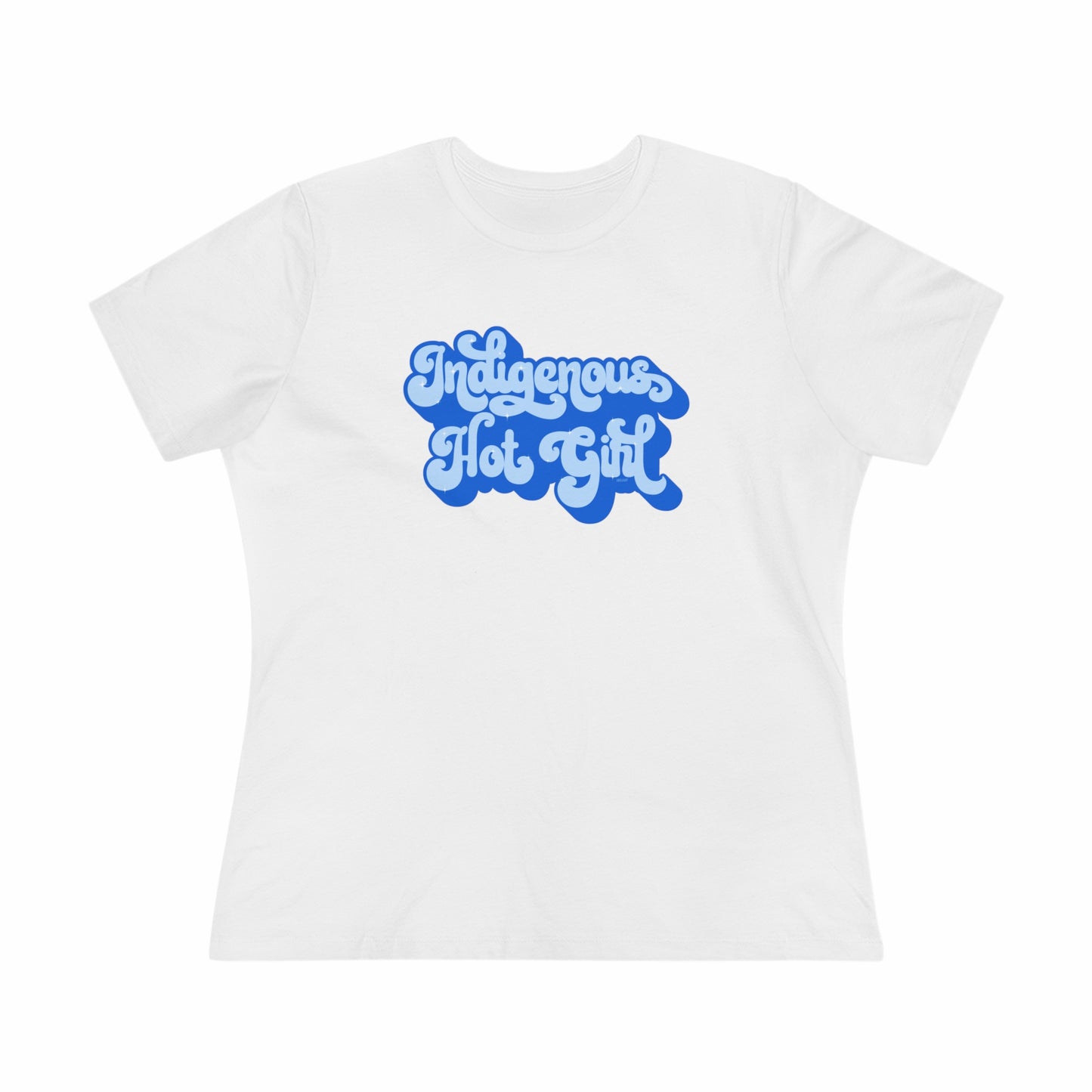 Indigenous Hot Girl Retro Typography Curvy Tee