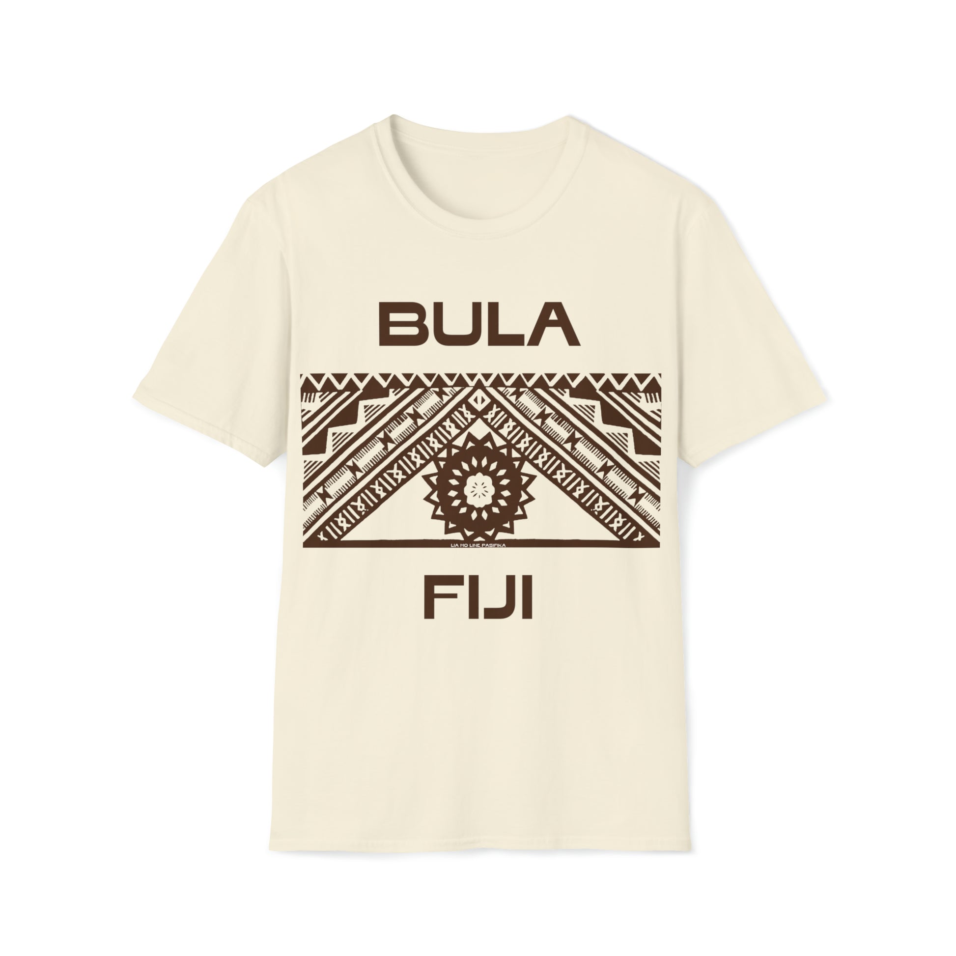 Bula Fiji Masi Print Vintage 1970's Inspired Pasifika AAPI Tee-Heliaki