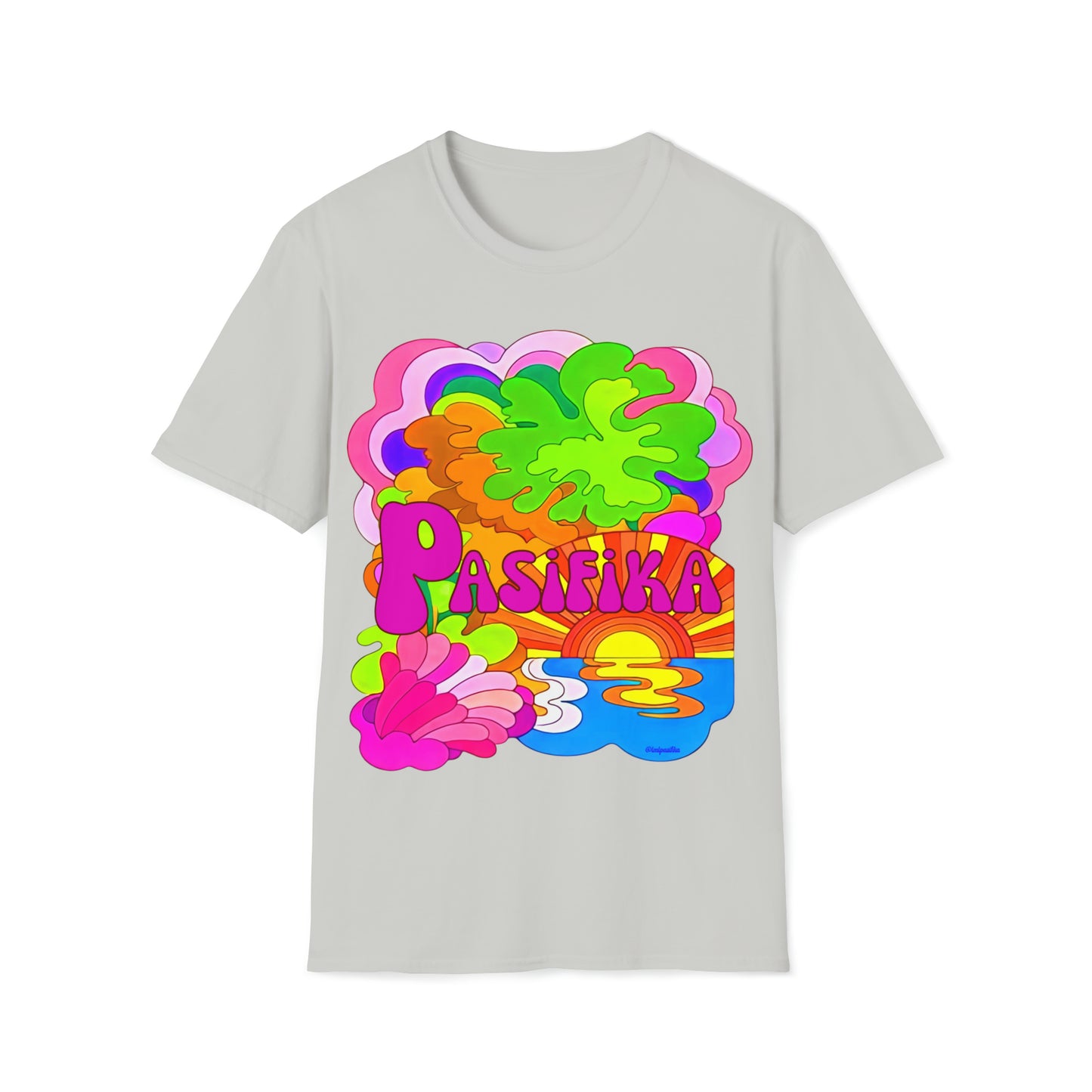 70s Pasifika Graphic Tee Psychedelic Shirt Pacific Islander Hippie Vintage Groovy Colorful Aesthetic Art Shirt 70s Inspired-Heliaki