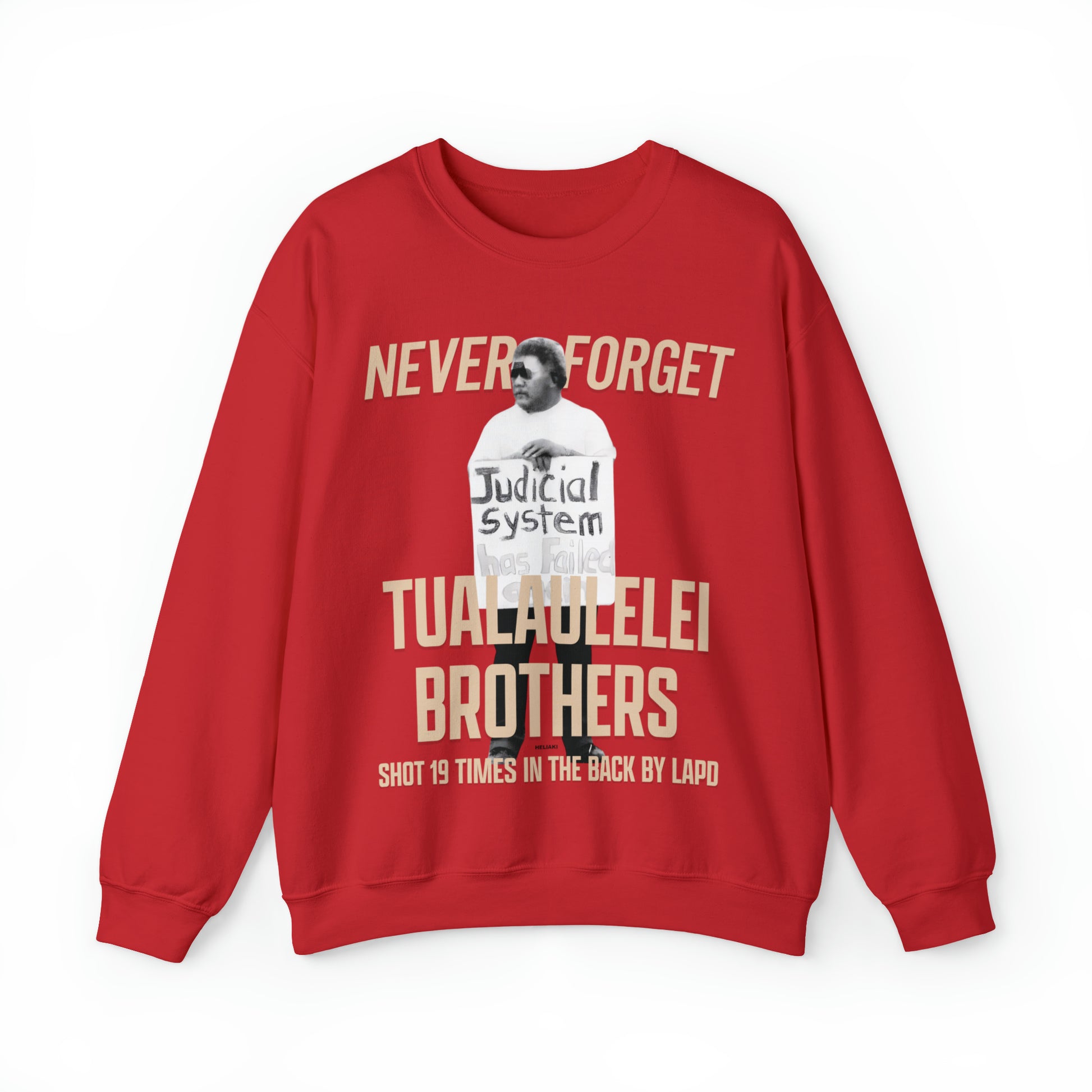 Say Their Names: The Tualaulelei Brothers A Call To Justice Crewneck-Heliaki