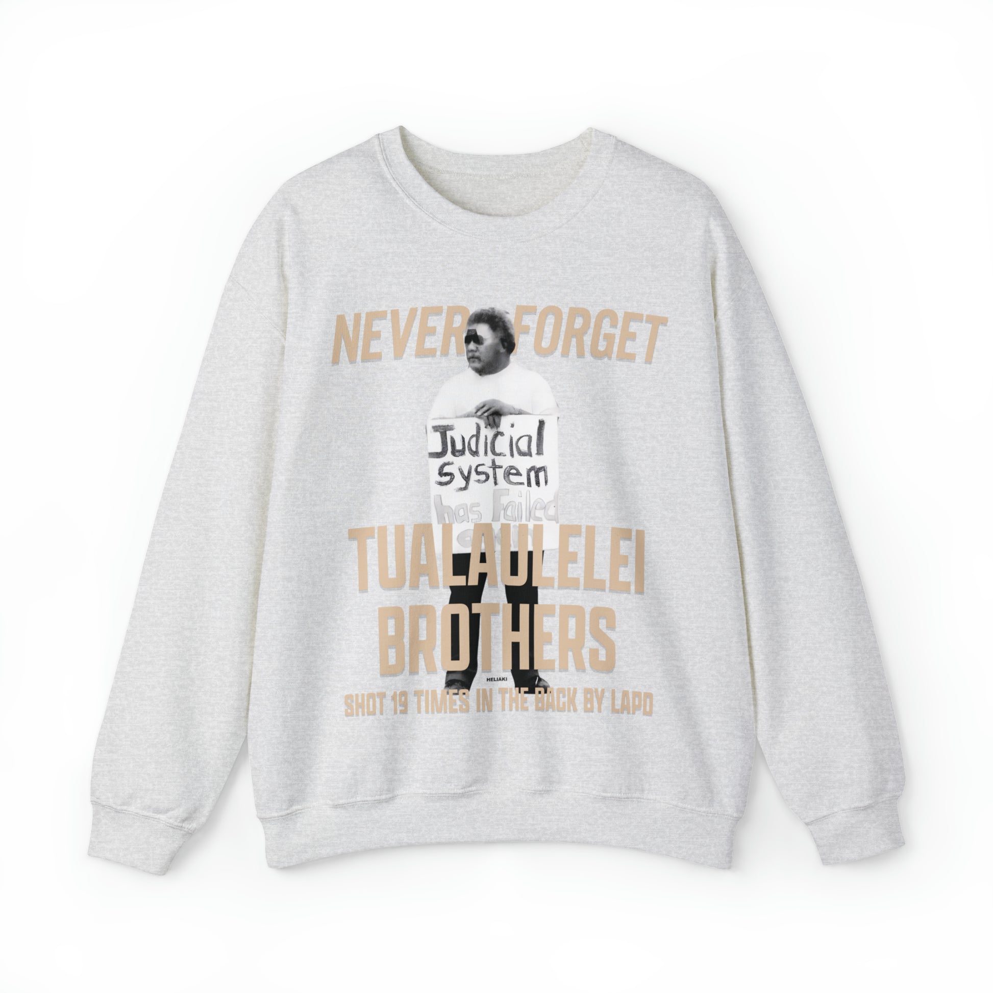 Say Their Names: The Tualaulelei Brothers A Call To Justice Crewneck-Heliaki