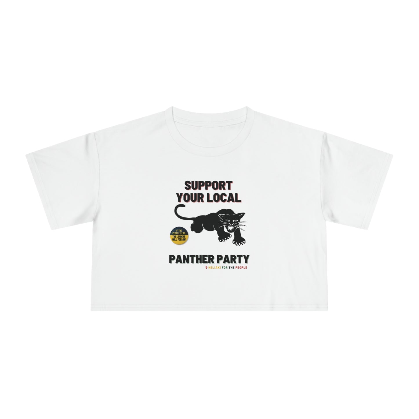 (Made in Australia) Support Your Local Panther Party Crop-Heliaki