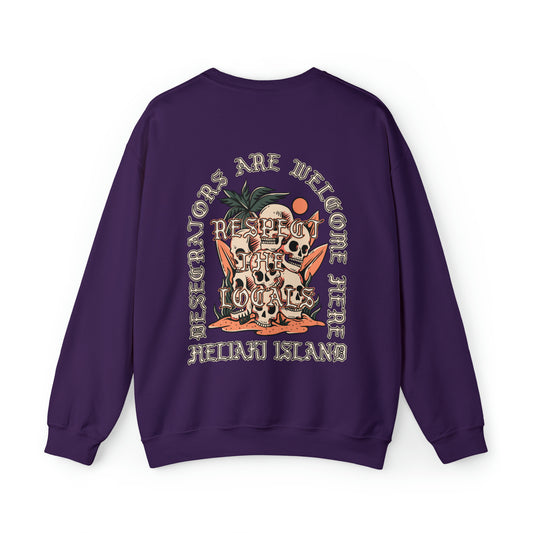 Respect The Locals Heavy Crewneck-Heliaki