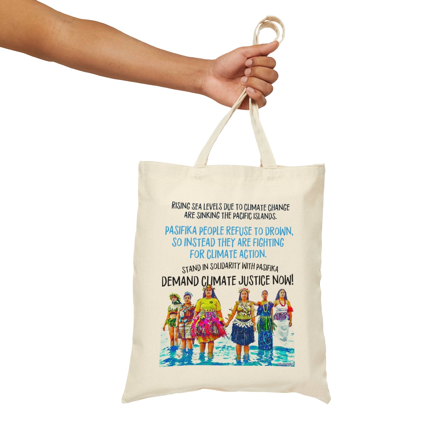 The Pacific is Sinking! Climate Justice Canvas Tote