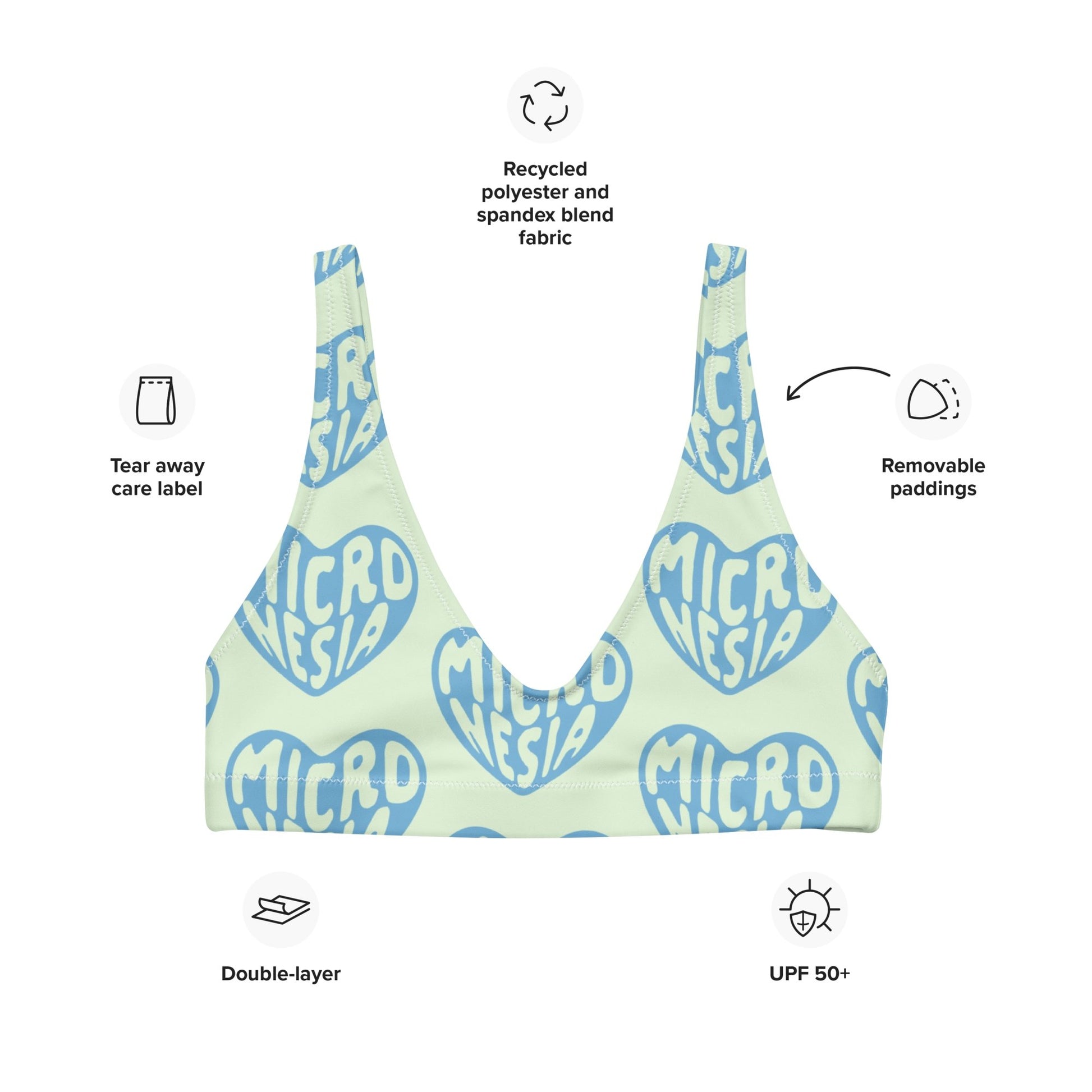 Micronesia Pastel Recycled Bikini Top-Heliaki